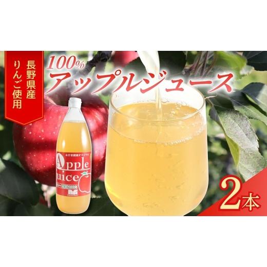 ふるさと納税 果汁飲料 りんご 長野県 上田市 果汁100%りんごジュース 1L×2本 サンふじ ジュース ドリンク 信州 長野  