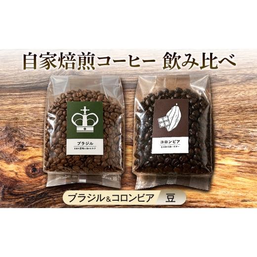 ふるさと納税 コーヒー コーヒー豆 佐賀県 鳥栖市 厳選2種 ビター飲み比べセット・自家焙煎コーヒー(豆)(ブラジル250g、コロンビア241g)