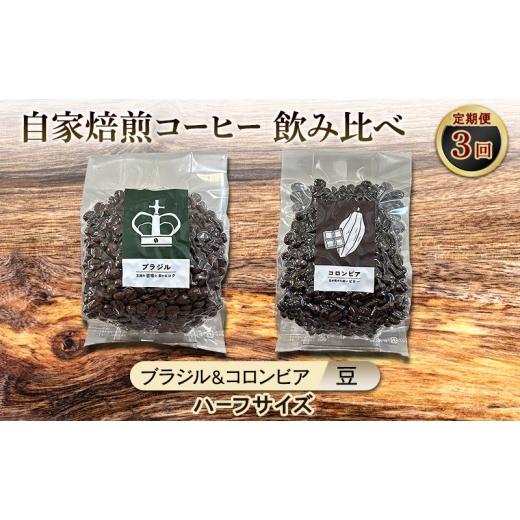 ふるさと納税 コーヒー コーヒー豆 佐賀県 鳥栖市 厳選2種 ビター飲み比べセット・自家焙煎コーヒー(ハーフサイズ豆)(ブラジル125g、コロンビア121g) 珈琲
