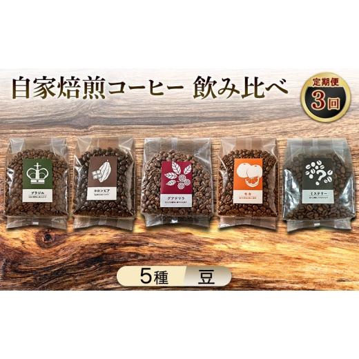 ふるさと納税 コーヒー コーヒー豆 佐賀県 鳥栖市 厳選5種の3ヶ月定期便 芳醇なフルーティー&ビター飲み比べセット・自家焙煎コーヒー(豆)(モカ285g×2、…