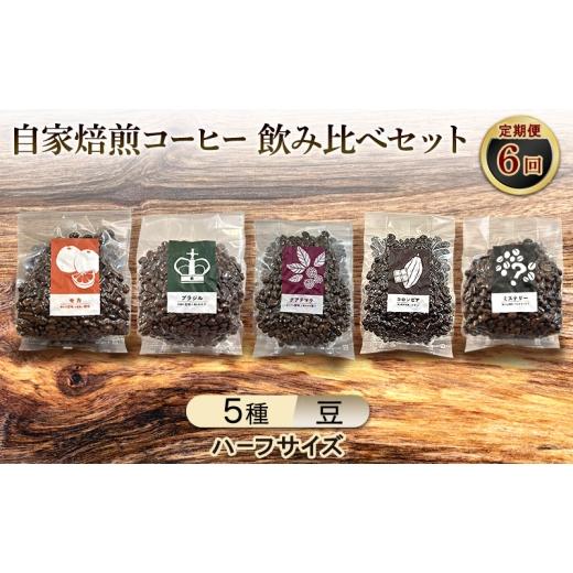 ふるさと納税 コーヒー コーヒー豆 佐賀県 鳥栖市 厳選5種の6ヶ月定期便 芳醇なフルーティー&ビター飲み比べセット・自家焙煎コーヒー (ハーフサイズ豆)(モ…