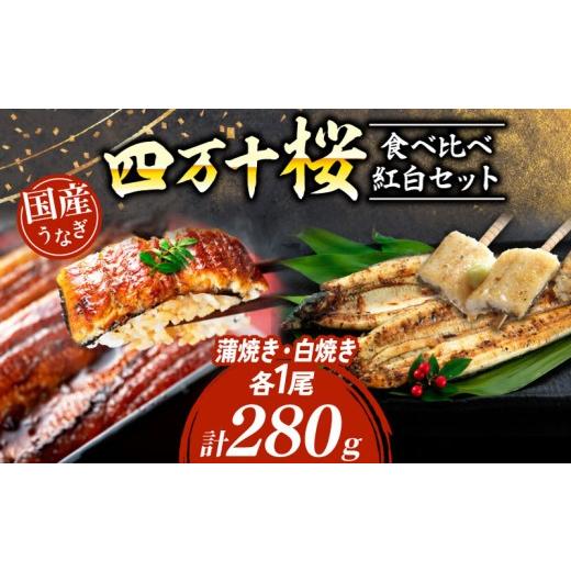 ふるさと納税 うなぎ 高知県 南国市 通常用 極上国産うなぎ四万十桜 食べ比べ紅白セット 蒲焼き 白焼き 約140g各1尾 | 完全無投薬 うなぎ 鰻 紅白セット 国産…
