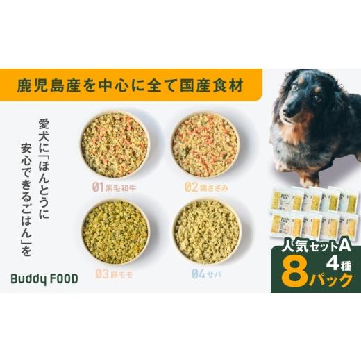ふるさと納税 牛肉 鹿児島県 鹿児島市 Buddy FOOD 人気セットA 4種8パック K390-003_01 (1)人気セットA(黒毛和牛、鶏ささみ、豚もも、サバ)