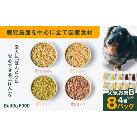 ふるさと納税 牛肉 鹿児島県 鹿児島市 Buddy FOOD 人気お肉セットB 4種8パック K390-003_04 (4)人気お肉セットB(黒毛和牛、鶏ささみ、豚もも、豚ハツ)