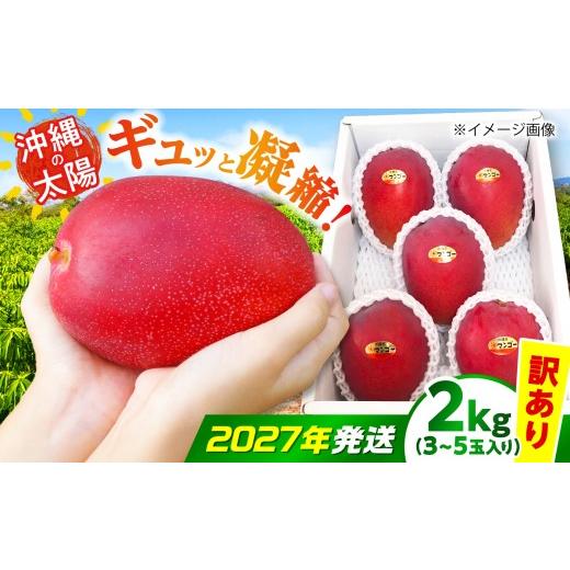 ふるさと納税 マンゴー 沖縄県 沖縄市 マンゴー 2027年発送 先行予約 訳あり 沖縄市産マンゴー「太陽のめぐみ」 2kg(3〜5玉) / 比嘉マンゴー園 BCEW004 マン…