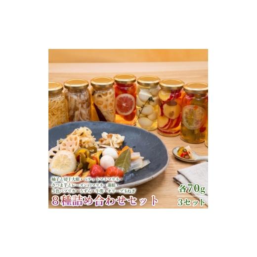 ふるさと納税 加工品等 漬物 兵庫県 神河町 フレンチシェフの手作り柚子ピクルス 8種詰め合わせセット 各70g 3セット 1736718