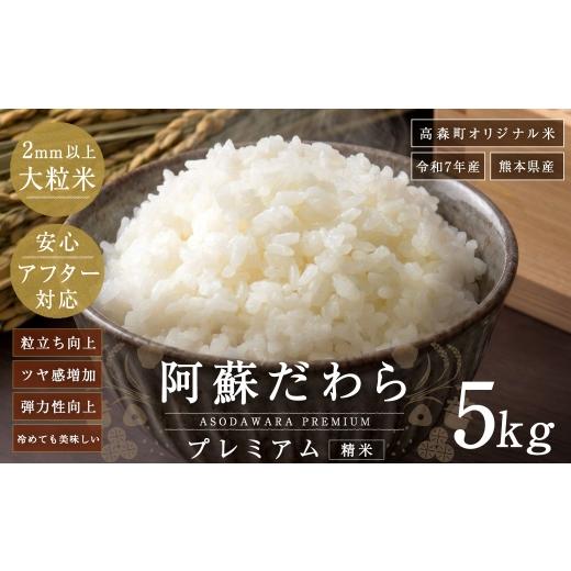 ふるさと納税 米 熊本県 高森町 令和7年産 阿蘇だわらプレミアム米 精米 5kg × 1袋 お米 米 こめ コメ 白米 白飯 飯 ご飯 おにぎり 国産 熊本県産 大粒 粒立…