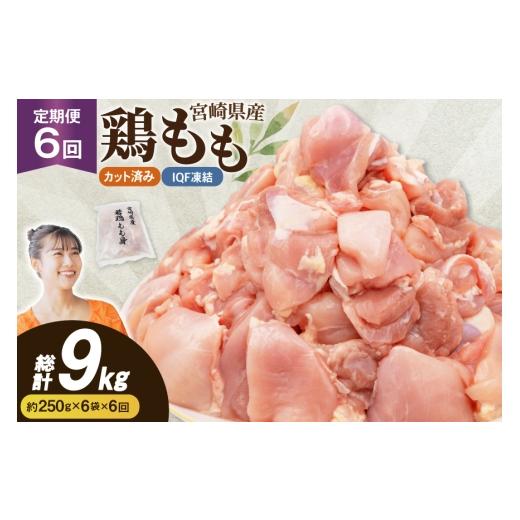 ふるさと納税 豚肉 モモ 宮崎県 日向市 鶏肉 6回 定期便 もも 切身 IQF 250g 6袋 1.5kg 計9kg 南九フーズ 宮崎県 日向市 452061721 もも肉 冷凍 国産 カット …