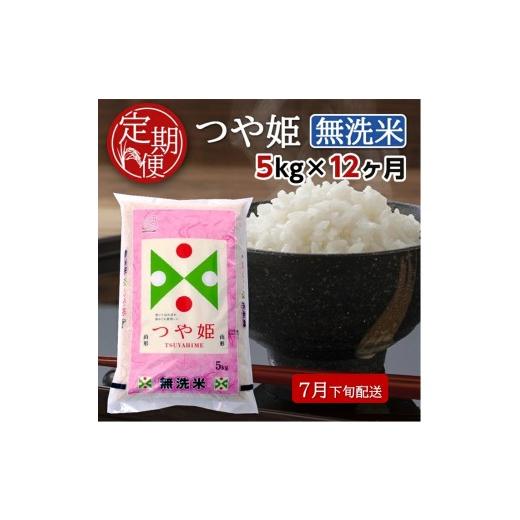 ふるさと納税 無洗米 山形県 酒田市 7月下旬発送開始/ 12回定期便 無洗米 特別栽培米つや姫 5kg×12回(計60kg) TO SR0009 7月下旬発送開始