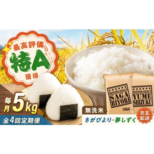 ふるさと納税 米 さがびより 佐賀県 武雄市 4回定期便 無洗米 毎月 5kg (さがびより・夢しずく交互お届け) 無洗米 お米 白米 精米 佐賀県産 米 /大塚米穀…