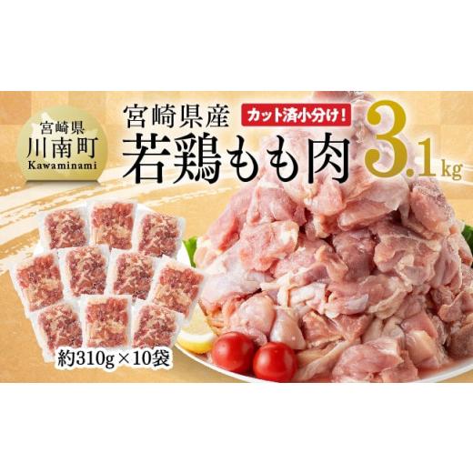 ふるさと納税 鶏肉 ムネ 宮崎県 川南町 令和8年8月発送 小分け 宮崎県産若鶏もも肉3.1kg(310g×10袋) 鶏肉 モモ肉 肉 小分け からあげ チキン南蛮 国産 九…