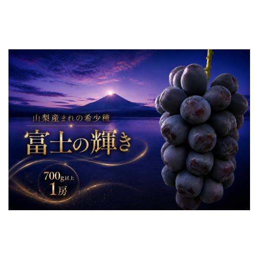 ふるさと納税 ぶどう 山梨県 甲州市 富士の輝き 黒系シャインマスカット 700g以上 (1房) 山梨県産 希少 高級 黒系ぶどう 贈答 山梨県甲州市 産地直送 2026年…