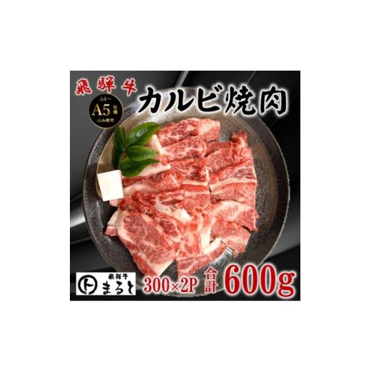 ふるさと納税 牛肉 焼肉・バーベキュー 岐阜県 養老町 飛騨牛 カルビ焼肉用 計600g(牛脂付き) 1745861