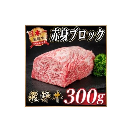 ふるさと納税 牛肉 岐阜県 羽島市 飛騨牛 赤身ブロック 約300g 冷蔵便 (タレ付き)A4〜A5等級 黒毛和牛 訳あり 1744902