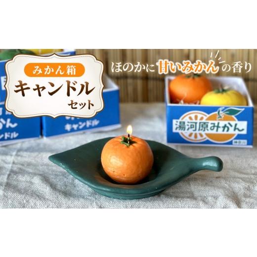 ふるさと納税 雑貨・日用品 インテリア 神奈川県 湯河原町 みかん箱キャンドルセット | 湯河原町 みかん キャンドル 癒し ハンドメイド 香り
