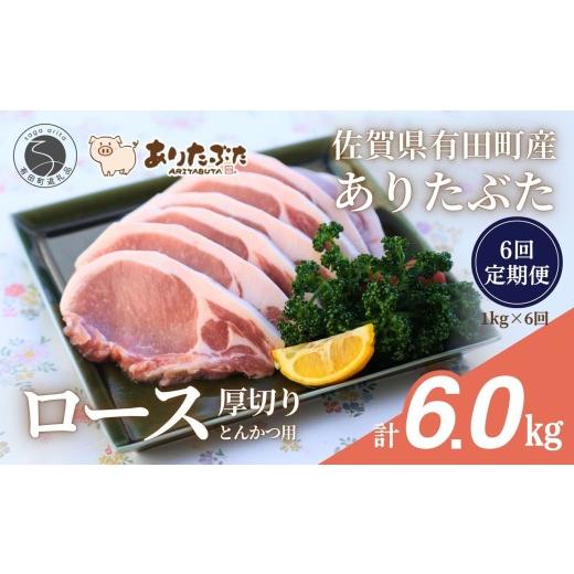 ふるさと納税 豚肉 ロース 佐賀県 有田町 6回定期便 総計6.0kg 真空個包装で便利 ありたぶた ロース 厚切り とんかつ用 6ヶ月連続 1kg(100g×10パック) 有…