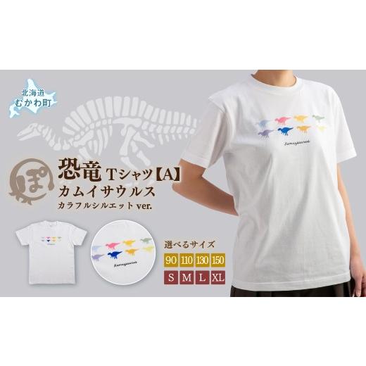 ふるさと納税 服 北海道 むかわ町 恐竜Tシャツ A (カムイサウルス)カラフルシルエットver. ふるさと納税 人気 おすすめ ランキング 恐竜 カムイサウルス む…