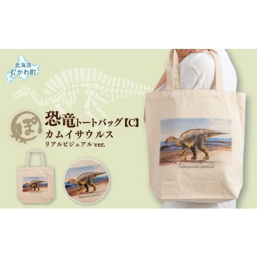 ふるさと納税 カバン トートバッグ 北海道 むかわ町 恐竜トートバッグ C (カムイサウルス)リアルビジュアルver. ふるさと納税 人気 おすすめ ランキング 恐…