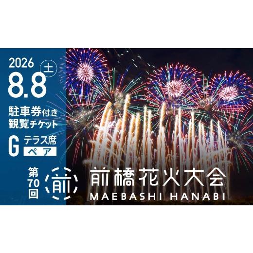 ふるさと納税 花火大会チケット 群馬県 前橋市 第70回 前橋花火大会 有料観覧席 Gテラス席 ペア席 駐車券付き |花火 2人席 関東 家族 日帰り 花火 花火大会 …