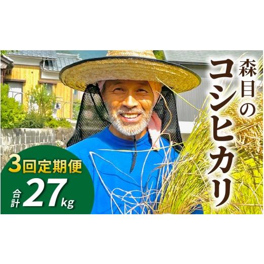 ふるさと納税 米 コシヒカリ 福井県 大野市 令和8年産 新米 先行予約 3ヶ月定期便 白米 福井県大野市 森目のコシヒカリ計27kg (4.5kg×2袋) 3回配送 | お米 …