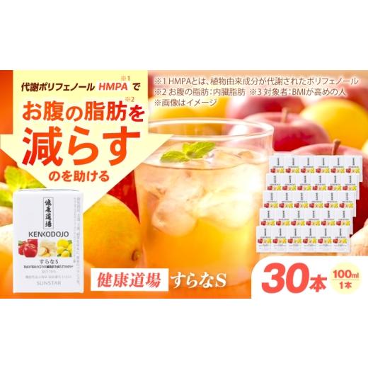ふるさと納税 果汁飲料 りんご 大阪府 高槻市 すらなS30本セット 機能性表示食品 100ml×30本 紙パック 大阪府高槻市/サンスター