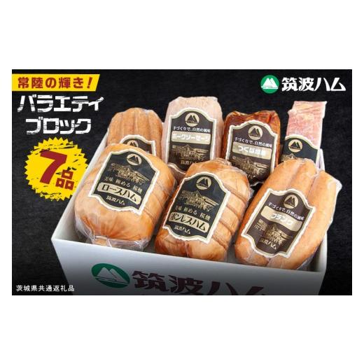 ふるさと納税 肉 ソーセージ 茨城県 阿見町 常陸の輝き バラエティ ブロック 7品 ( ハム ベーコン ソーセージ 焼豚 ) 国産豚 お取り寄せ グルメ 人気 冷蔵 詰…
