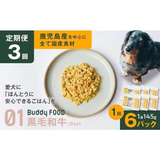 ふるさと納税 牛肉 鹿児島県 鹿児島市 全3回定期便 Buddy FOOD 01 黒毛和牛×6パック K390-T01_a