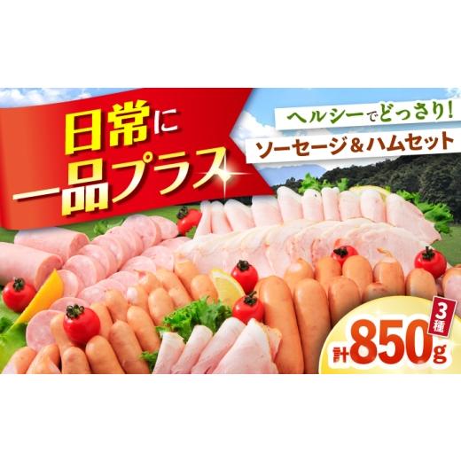 ふるさと納税 肉 ハム 長崎県 大村市 ハムセット 850g (ロースハム150g フランク300g あらびきウインナー400g )大村市 おおむら夢ファームシュシュ/ ロース…
