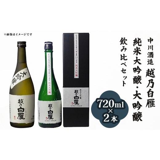 ふるさと納税 日本酒 純米大吟醸酒 新潟県 長岡市 Q7-03越乃白雁 純米大吟醸・大吟醸 飲み比べセット 720ml×2本 中川酒造