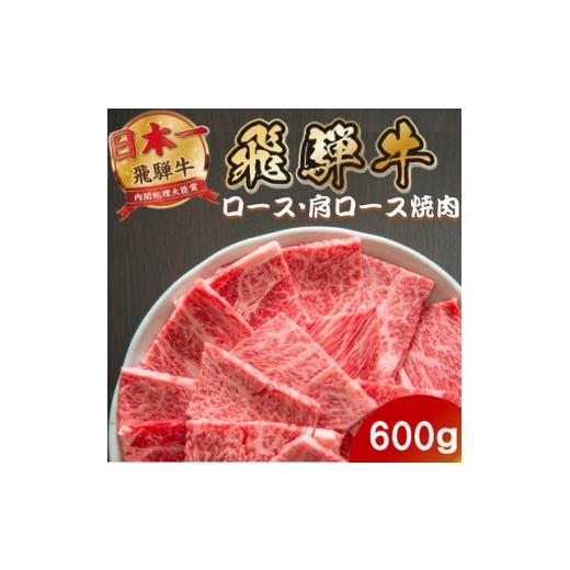 ふるさと納税 牛肉 焼肉・バーベキュー 岐阜県 羽島市 飛騨牛 ロース・肩ロース焼肉600g(600g×1P) (焼肉・BBQ 用) 養老ミート 1746389