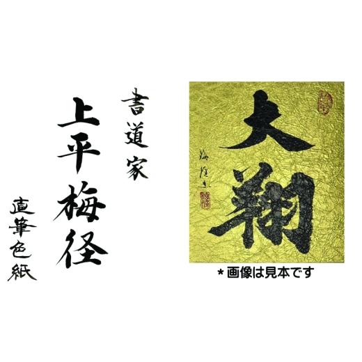 ふるさと納税 雑貨・日用品 大阪府 泉佐野市 書道家による直筆書 上平梅径 直筆書(金2字)