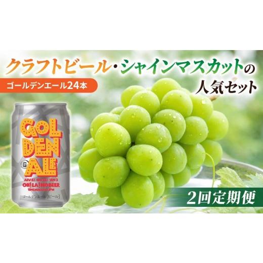 ふるさと納税 ぶどう マスカット 長野県 東御市 2回定期便 クラフトビールとシャインマスカットの人気セット(シャインマスカット2房1.1kg以上とクラフトビー…