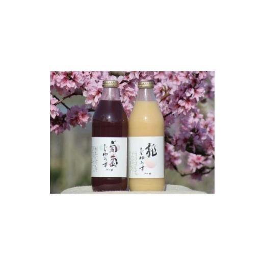 ふるさと納税 果汁飲料 山梨県 山梨市 果汁100%桃と葡萄ジュース 1L×2種(計2本) 1744683