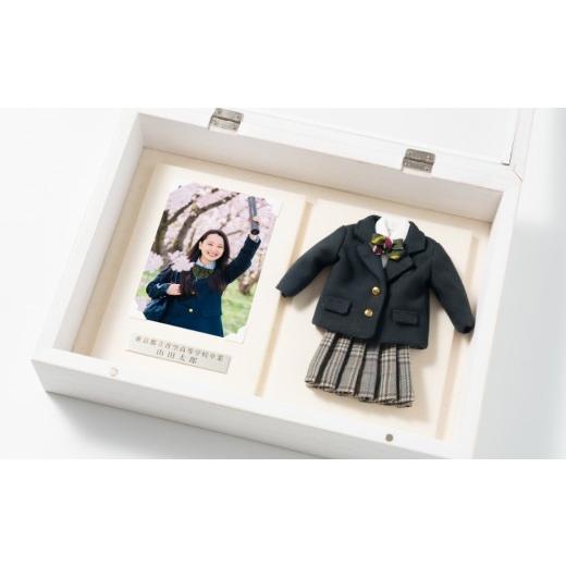 ふるさと納税 雑貨・日用品 インテリア 東京都 台東区 制服リメイク ボックスフレーム(写真アレンジ)| 学生服 制服 リメイク 幼稚園 小学校 中学校 高校 学…