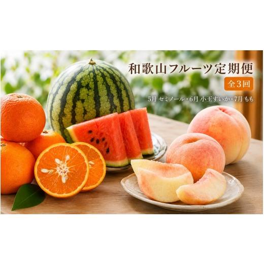 ふるさと納税 もも 和歌山県 北山村 定期便 全3回 紀州和歌山産旬のフルーツ定期便(セミノール・スイカ・桃) 5月・6月・7月