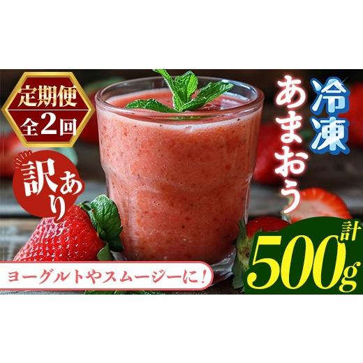 ふるさと納税 いちご 福岡県 芦屋町 定期便・全2回 訳あり 福岡県産 冷凍あまおう(総計500g・計250g×毎月連続2回) いちご イチゴ 苺 ストロベリー 果物 フル…