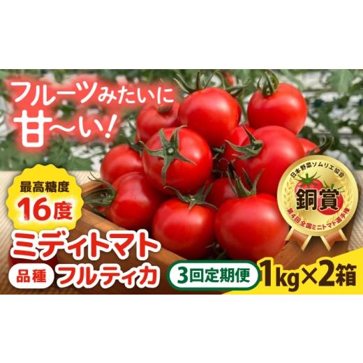 ふるさと納税 野菜類 トマト 福岡県 糸島市 先行予約 全3回定期便 フルティカ 2kg (1kg×2箱) 糸島市 / かわぞえ農園 2026年11月以降順次発送