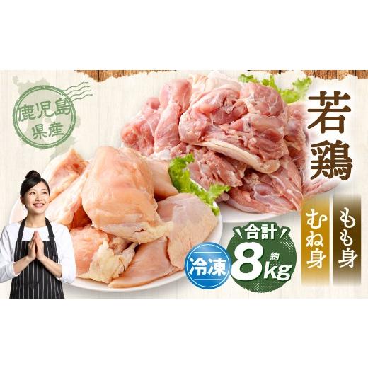 ふるさと納税 鶏肉 セット 鹿児島県 薩摩川内市 鹿児島県産 もも身 むね身 約8kg セット 若鶏 もも肉 モモ肉 むね肉 カット 小分け 鶏肉 冷凍 CSR-818