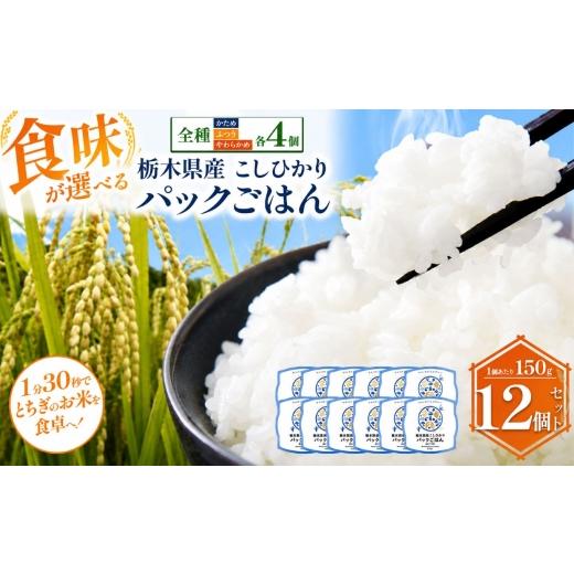 ふるさと納税 米 栃木県 真岡市 栃木県産こしひかり パックごはん 全種セット | コシヒカリ こしひかり パックごはん パックライス 非常食 国産 栃木県 真岡市…