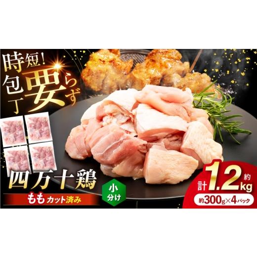 ふるさと納税 鶏肉 モモ 高知県 高知市 四万十鶏もも肉 切身 約1.2kg (約300g×4パック) カットでかんたん 時短セット / 四万十鶏 もも肉 小分け 冷凍 カッ…