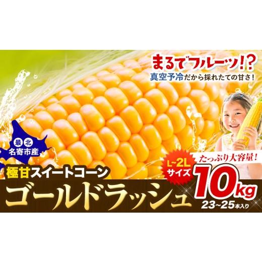 ふるさと納税 とうもろこし 北海道 名寄市 先行予約 極甘 ゴールドラッシュ とうもろこし 10kg 23-25本 北海道 名寄市産 朝採り 産地直送 生で食べられる なよ…