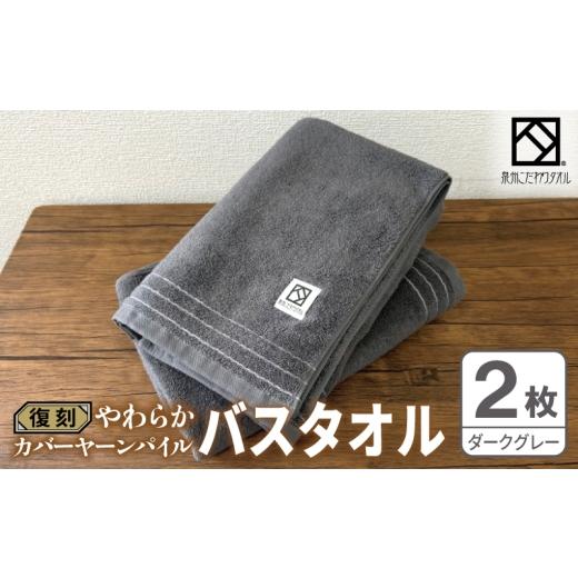 ふるさと納税 タオル・寝具 バスタオル 大阪府 泉佐野市 やわらか カバーヤーンパイル バスタオル ダークグレー 2枚 泉州タオル 国産 日本製 シンプル 日用品