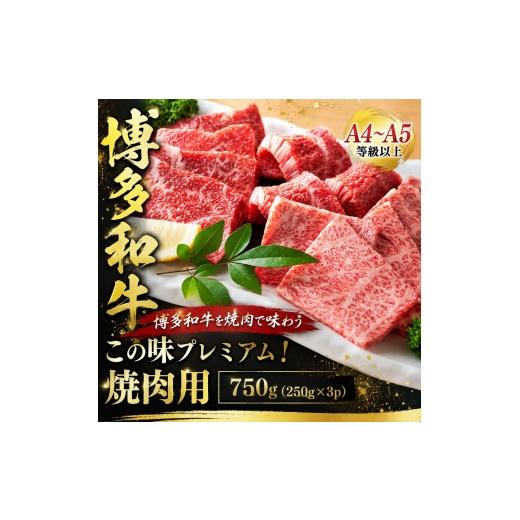 ふるさと納税 牛肉 ロース 福岡県 大木町 ここの味プレミアム A4〜A5 博多和牛焼肉用 750g (250g×3p) | 牛肉 ブランド牛 国産 和牛 福岡 博多 BBQ CP068c 750…