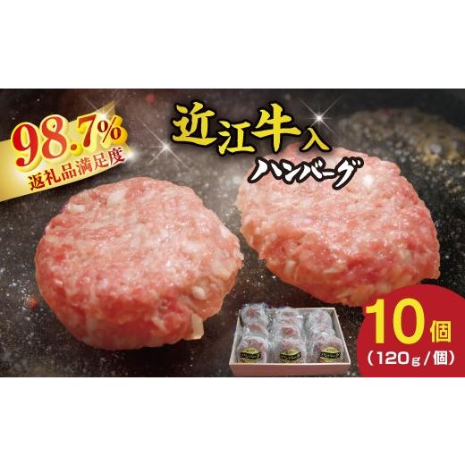 ふるさと納税 牛肉 ハンバーグ 滋賀県 近江八幡市 近江牛入(生)ハンバーグ 1.2kg(120g×10個) AG09W ( ハンバーグ 近江牛 国産 ブランド 和牛 神戸牛 松…