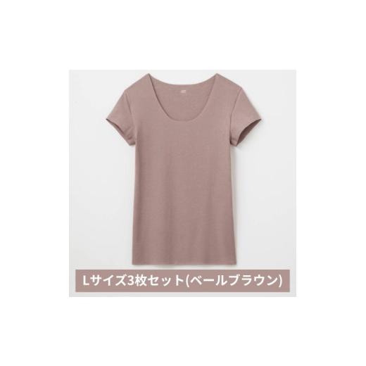 ふるさと納税 服 男 京都府 宮津市 グンゼ YG in.T カットオフクルーネックTシャツ YV1577Q Lサイズ ベールブラウン 3枚セット GUNZE ファッション インナー …