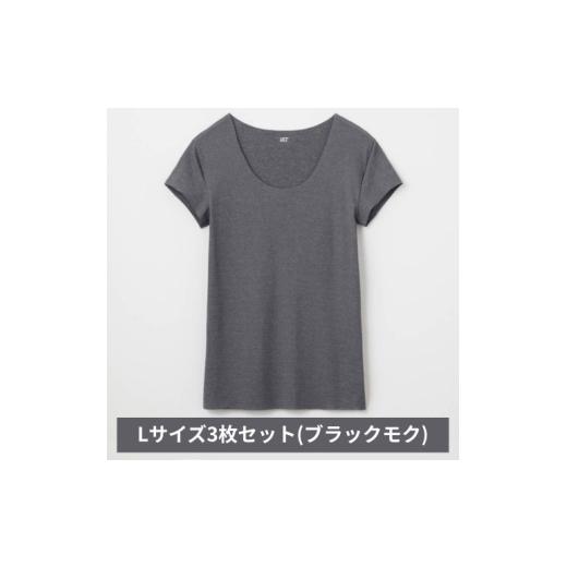 ふるさと納税 服 男 京都府 宮津市 グンゼ YG in.T カットオフクルーネックTシャツ YV1577Q Lサイズ ブラックモク 3枚セット GUNZE ファッション インナー …
