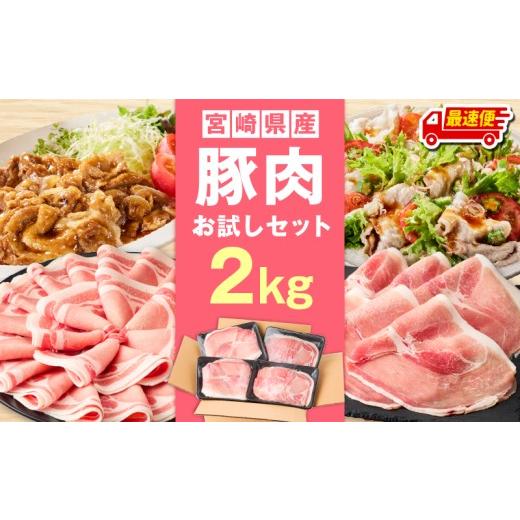 ふるさと納税 豚肉 ロース 宮崎県 宮崎市 最速便 宮崎県産豚2kg お試しセット_M241-021-01-2W 最速便