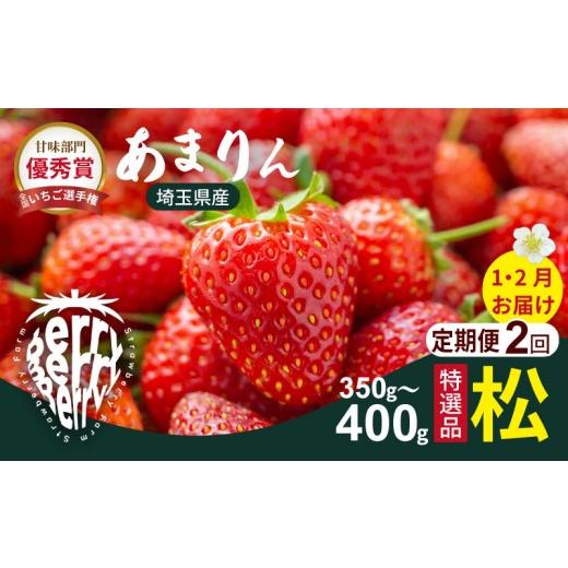 ふるさと納税 いちご 埼玉県 加須市 先行受付 2ヶ月定期便 あまりん松 (1・2月お届け) 2ヶ月定期便 松(1・2月お届け)