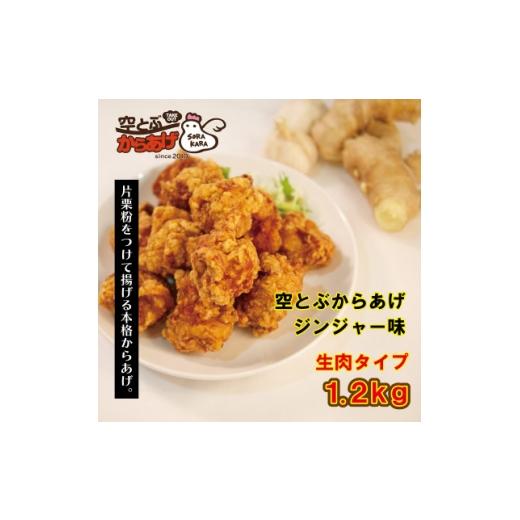 ふるさと納税 鶏肉 大阪府 四條畷市 空とぶからあげ ジンジャー味・生タイプ 1.2kg 1742555