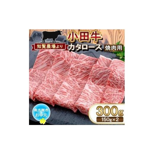 ふるさと納税 牛肉 焼肉・バーベキュー 鹿児島県 南九州市 のし付き・お中元 鹿児島県産黒毛和牛「小田牛」カタロース焼肉用 計300g 1752076